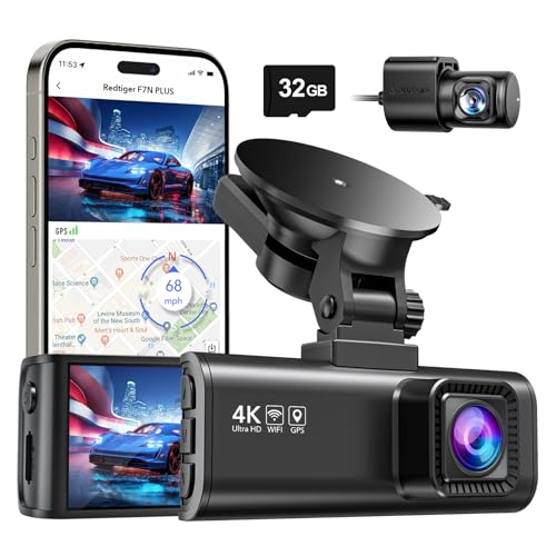 REDTIGER Dash Cam Front Rear, 4K/2.5K Full HD Dash Camera...